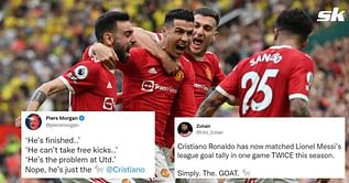 Twitter explodes as Cristiano Ronaldo nets incredible hat-trick to help Manchester United secure 3-2 win over Norwich