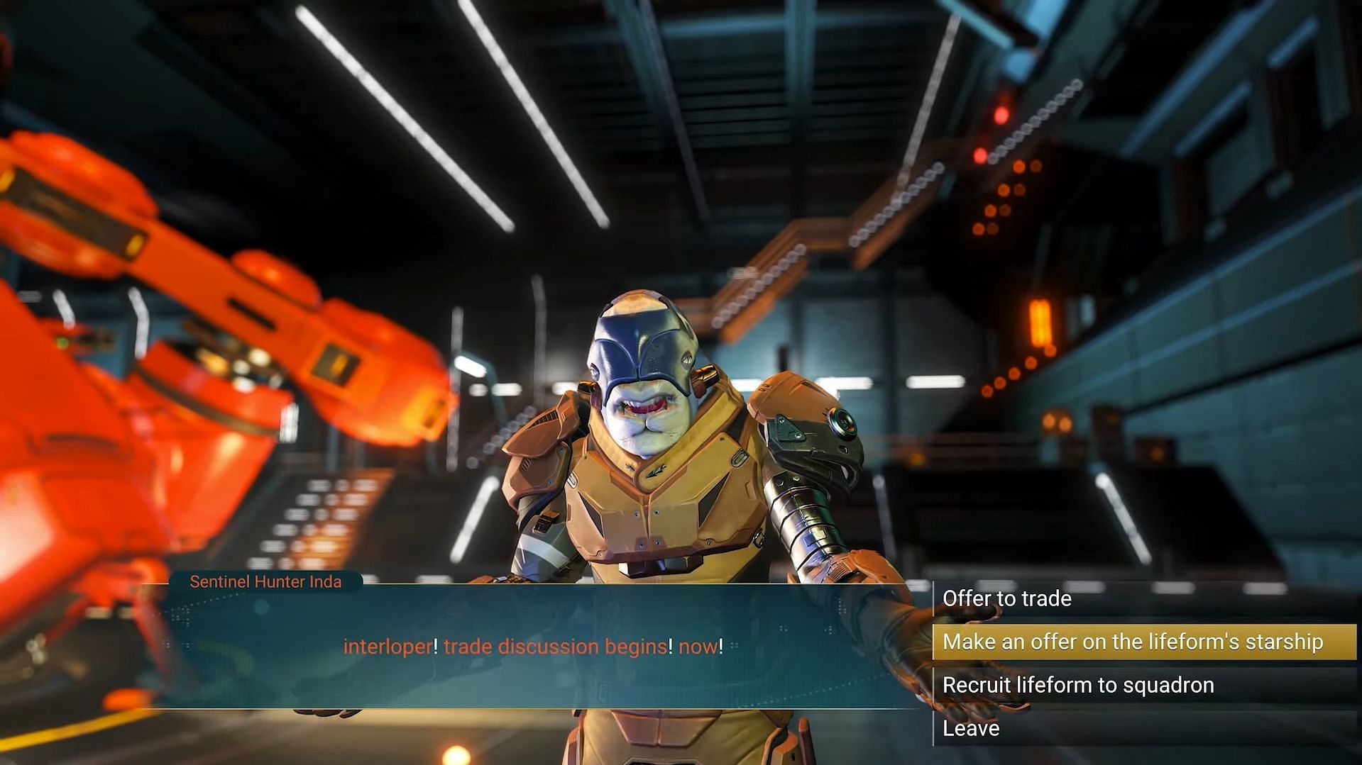 Lifeform who can be a potential pilot for a player&#039;s squadron (Image via Hello Games)