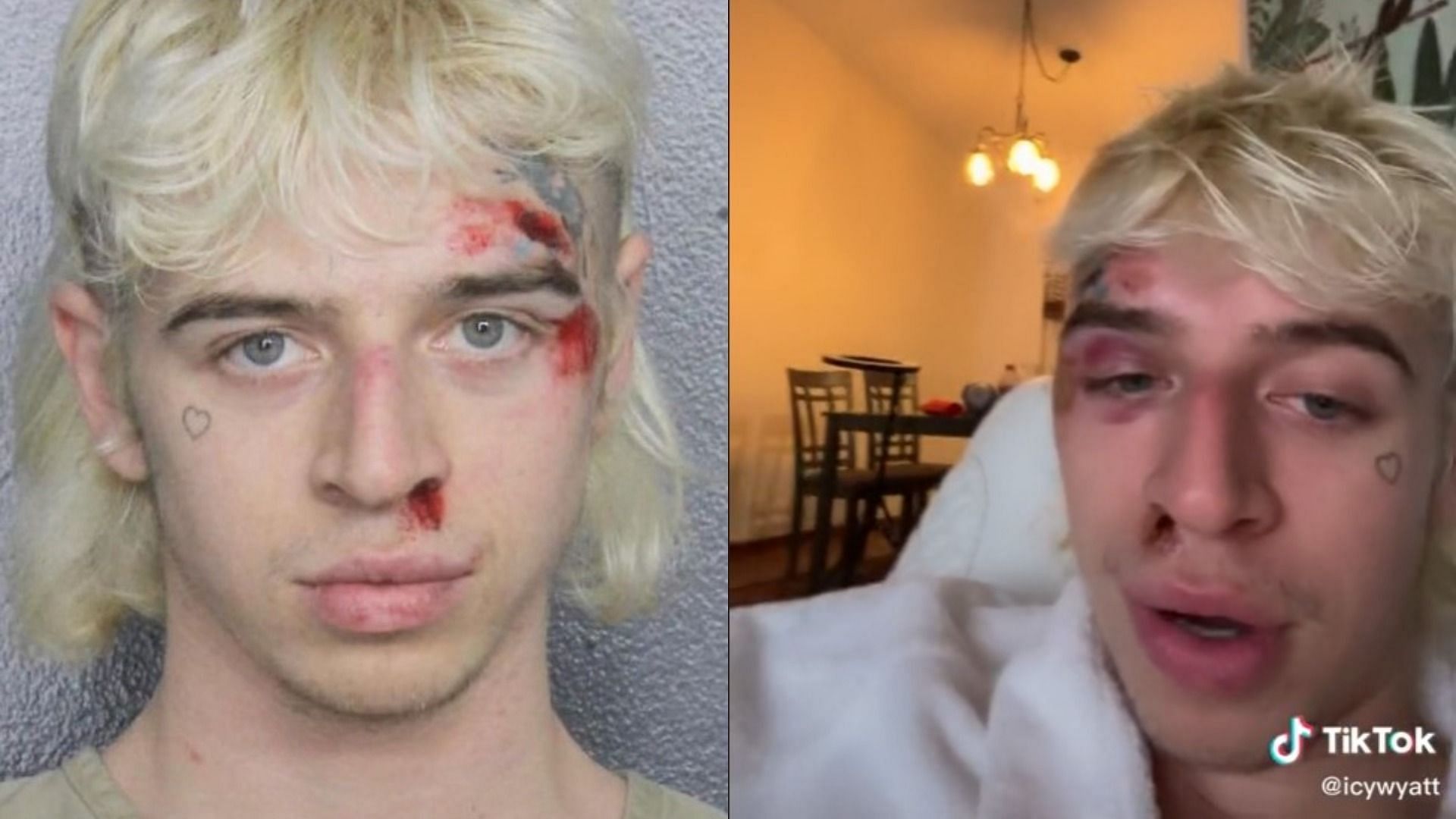 Icy Wyatt got into an altercation with two men in a Chick-Fil-A parking lot (Images via icywyatt/TikTok)