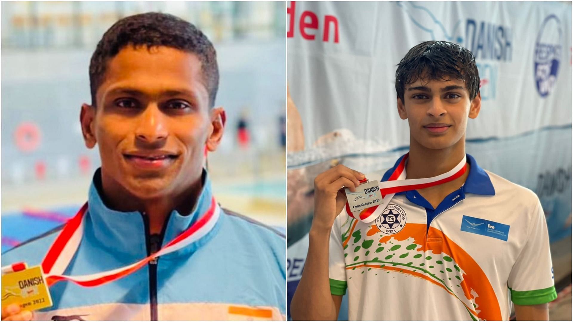 Danish Open 2022: Sajan Prakash (L), Vedaant Madhavan (R) (Pic Credit: Swimming Federation of India)