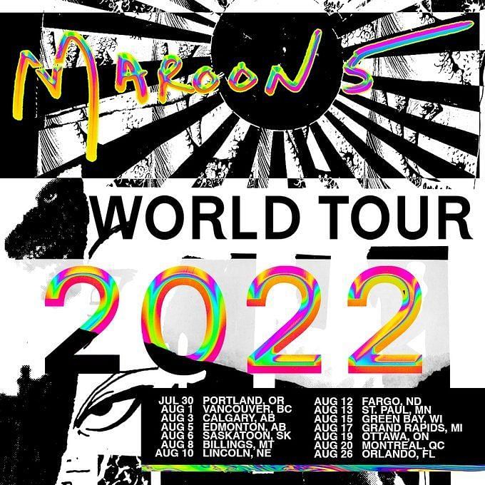 Maroon 5's North America Tour 2022 Tickets, presale, where to buy