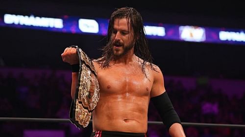 Adam Cole with the AEW World Championship