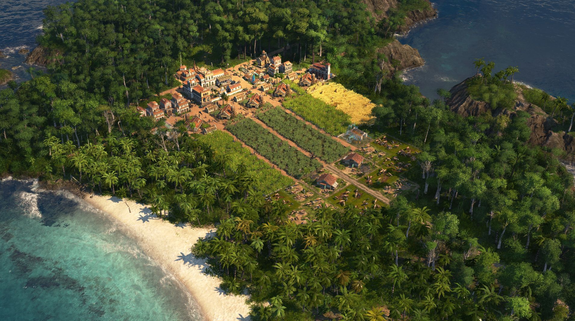 Farming paradise (Image via Ubisoft/Anno 1880 Seeds of Change)