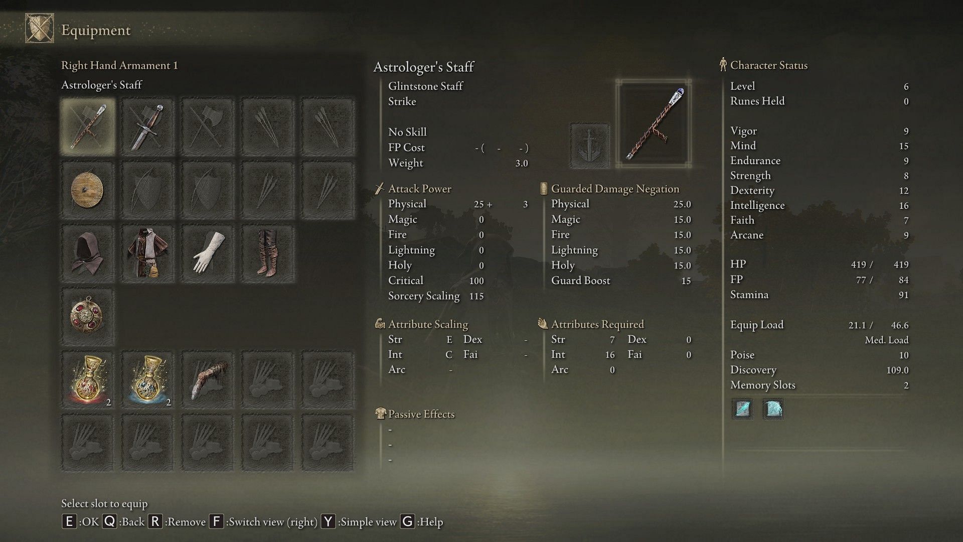 Astrologer&#039;s Staff is easy to obtain and quite good in the early game (Image via Elden Ring)