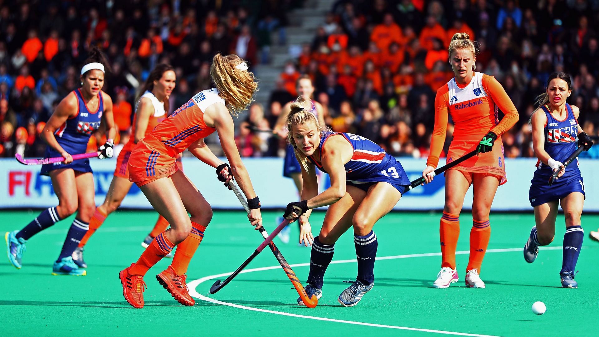 Netherlands v USA - 2019 Women&#039;s FIH Field Hockey Pro League
