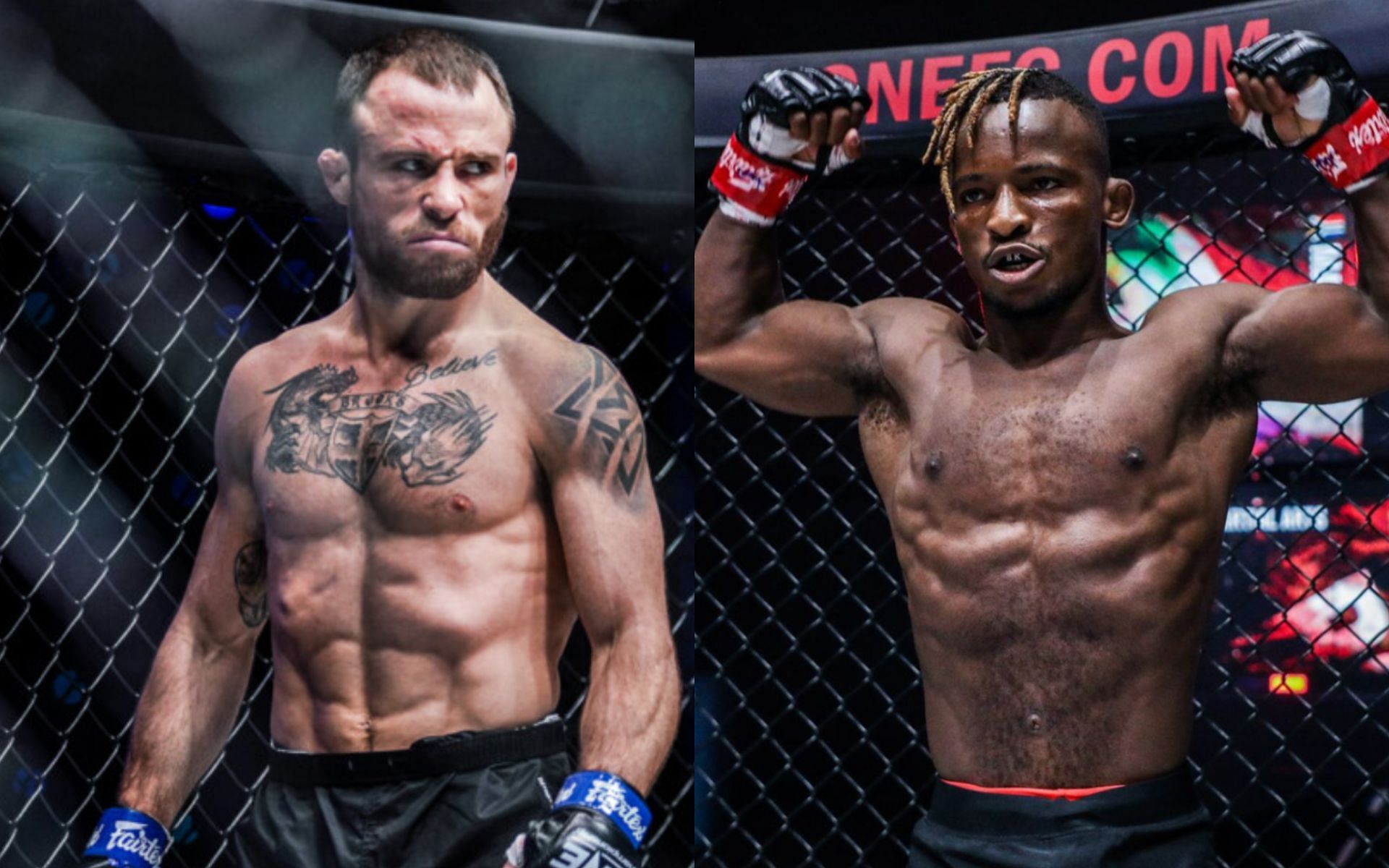Jarred Brooks (left) is prepared for an all-out war against Bokang Masunyane (right) at ONE 156: Eersel vs. Sadikovic. [Photos ONE Championship]