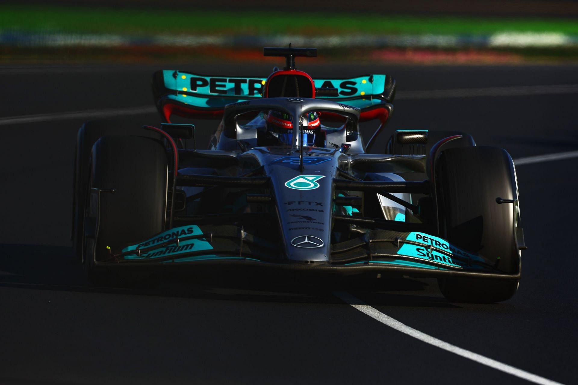 George Russell in action during the 2022 F1 Australian GP weekend (Photo by Mark Thompson/Getty Images