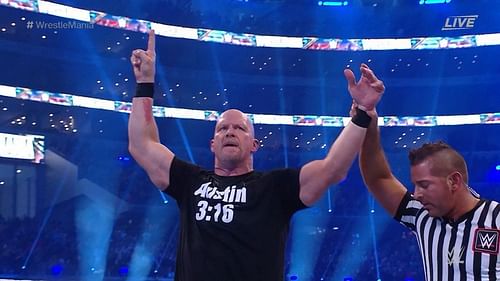 Steve Austin 'stunned' Mr. McMahon and Pat McAfee at WrestleMania 38 Night 2.