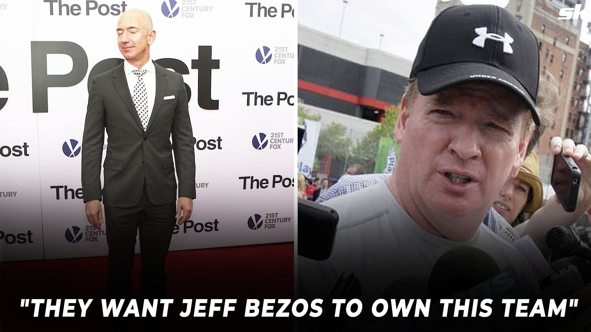 Amazon owner Jeff Bezos and NFL commissioner Roger Goodell