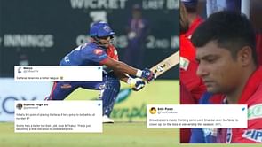 "Sarfaraz se kya dushmani hai?"- Baffled DC fans slam Ponting, Pant for mishandling Sarfaraz Khan in IPL 2022