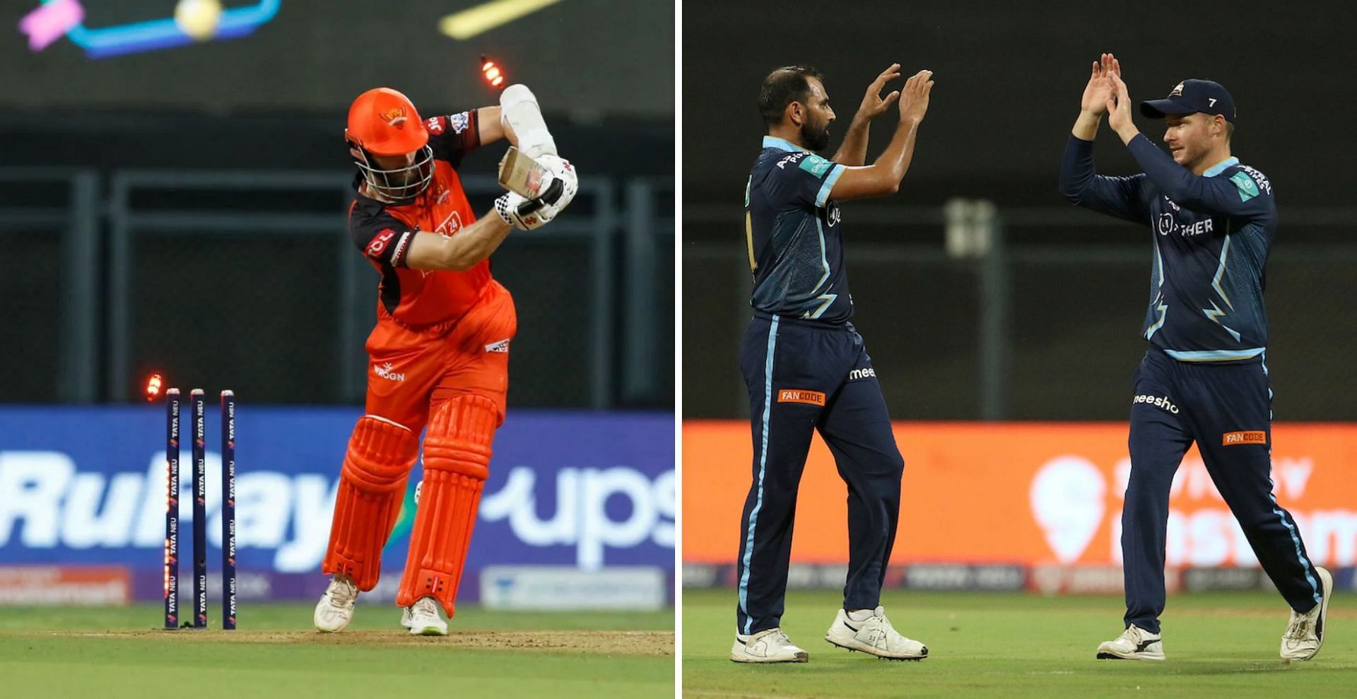 Mohammed Shami cleans up Kane Williamson with a brilliant in-swinger (Credit: BCCI/IPL)
