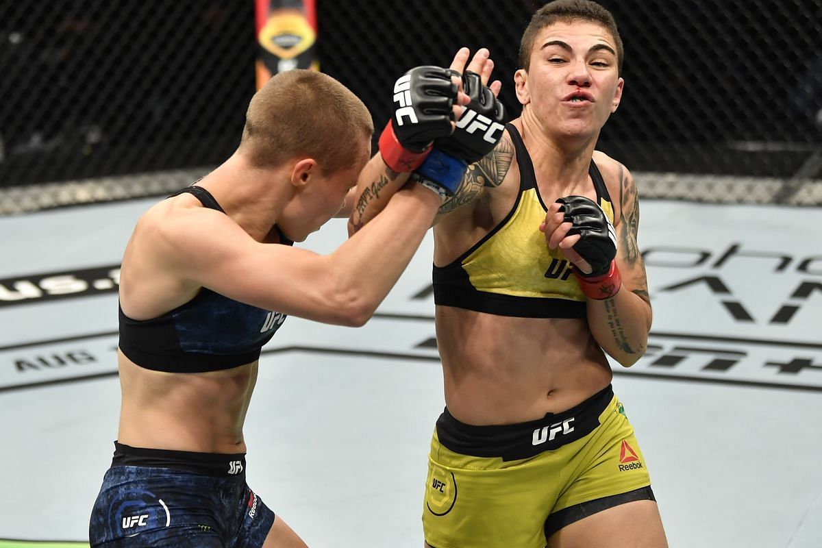 Former strawweight champ Jessica Andrade will be hoping to win big this weekend against Amanda Lemos