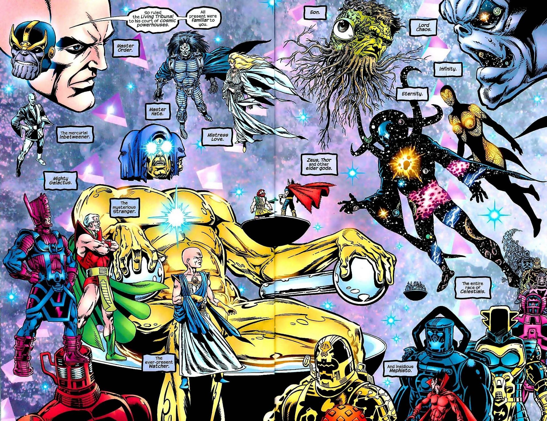 Marvel Cosmic gods and entities (Image via Marvel)