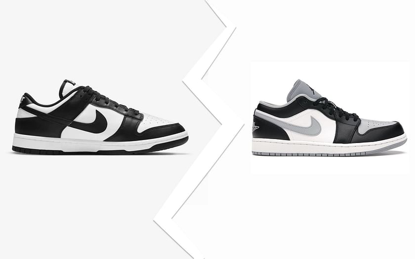 Nike Dunk Low Panda Vs Nike Jordan 1 Low Shadow: Looks, and more compared