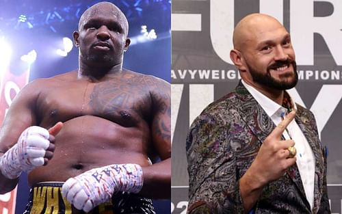 Dillian Whyte (left) and Tyson Fury (right)