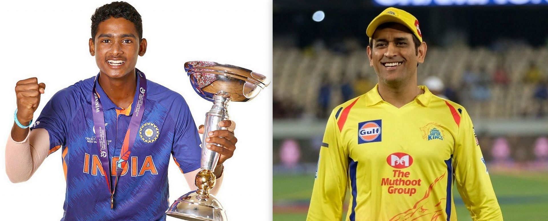 CSK currently lack a stable number 3 batter. Can Shaik Rasheed (left) fulfill the responsibility in the near future?