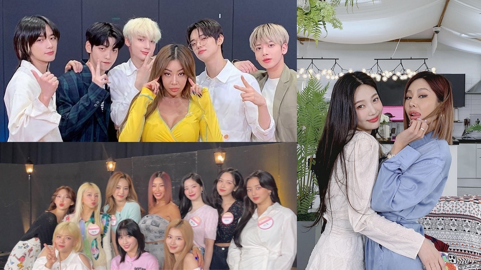 TXT, TWICE, and Joy with Jessi for Showterview (Image via SBS)