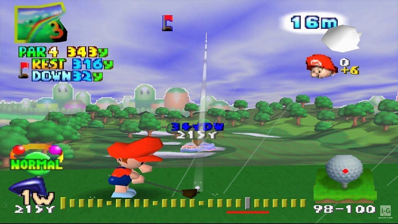 A swing in the game (Image via Nintendo)