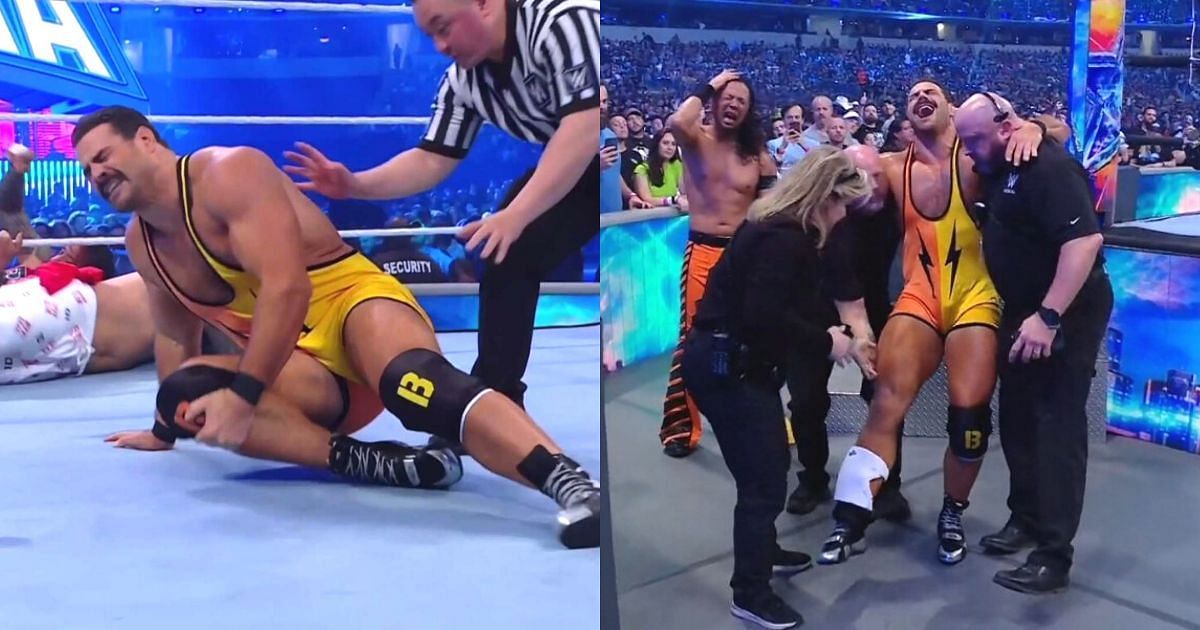 Rick Boogs injured his knee during the WrestleMania 38 opener.