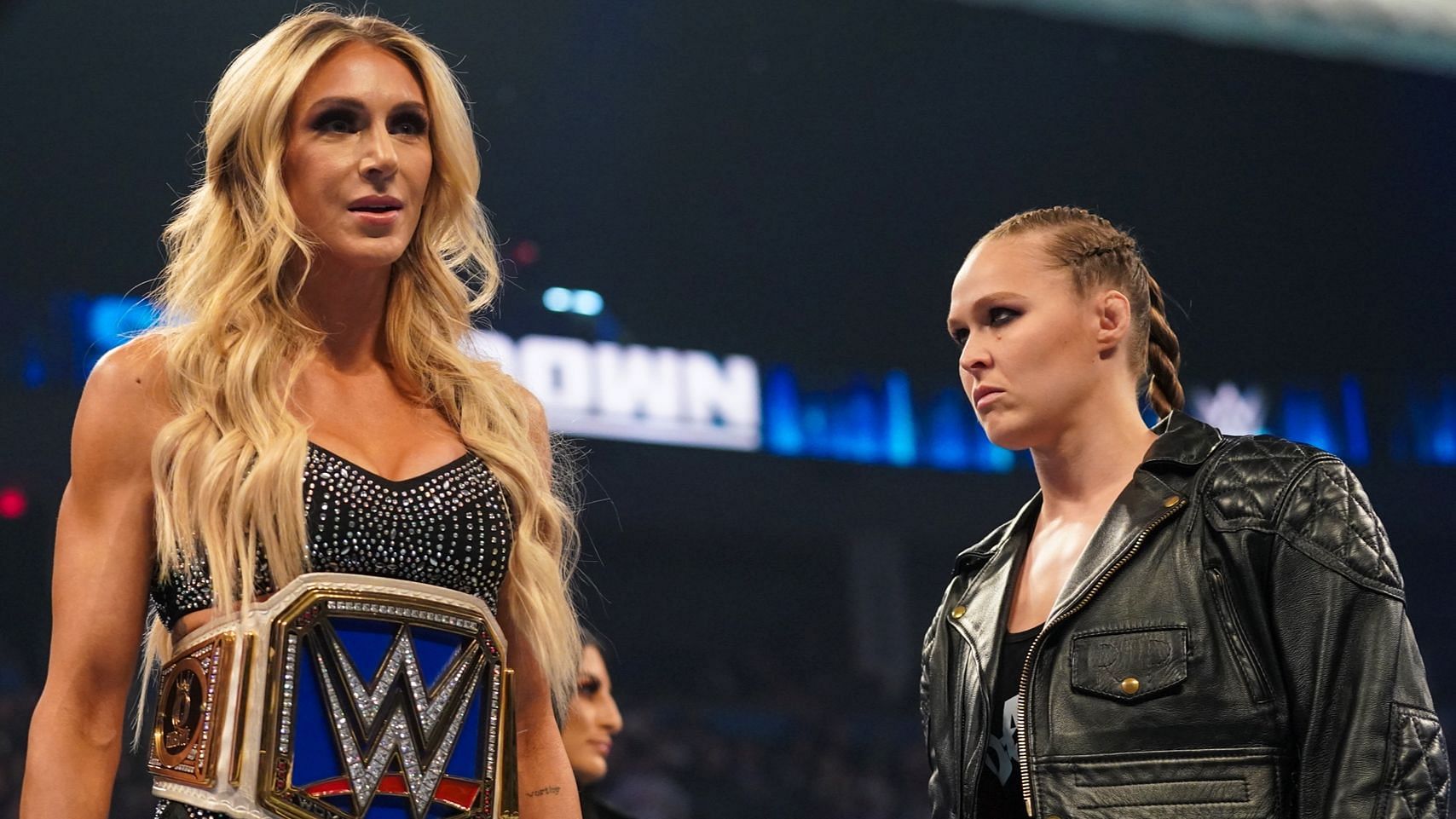 Charlotte Flair and Ronda Rousey faced off at WrestleMania 38.