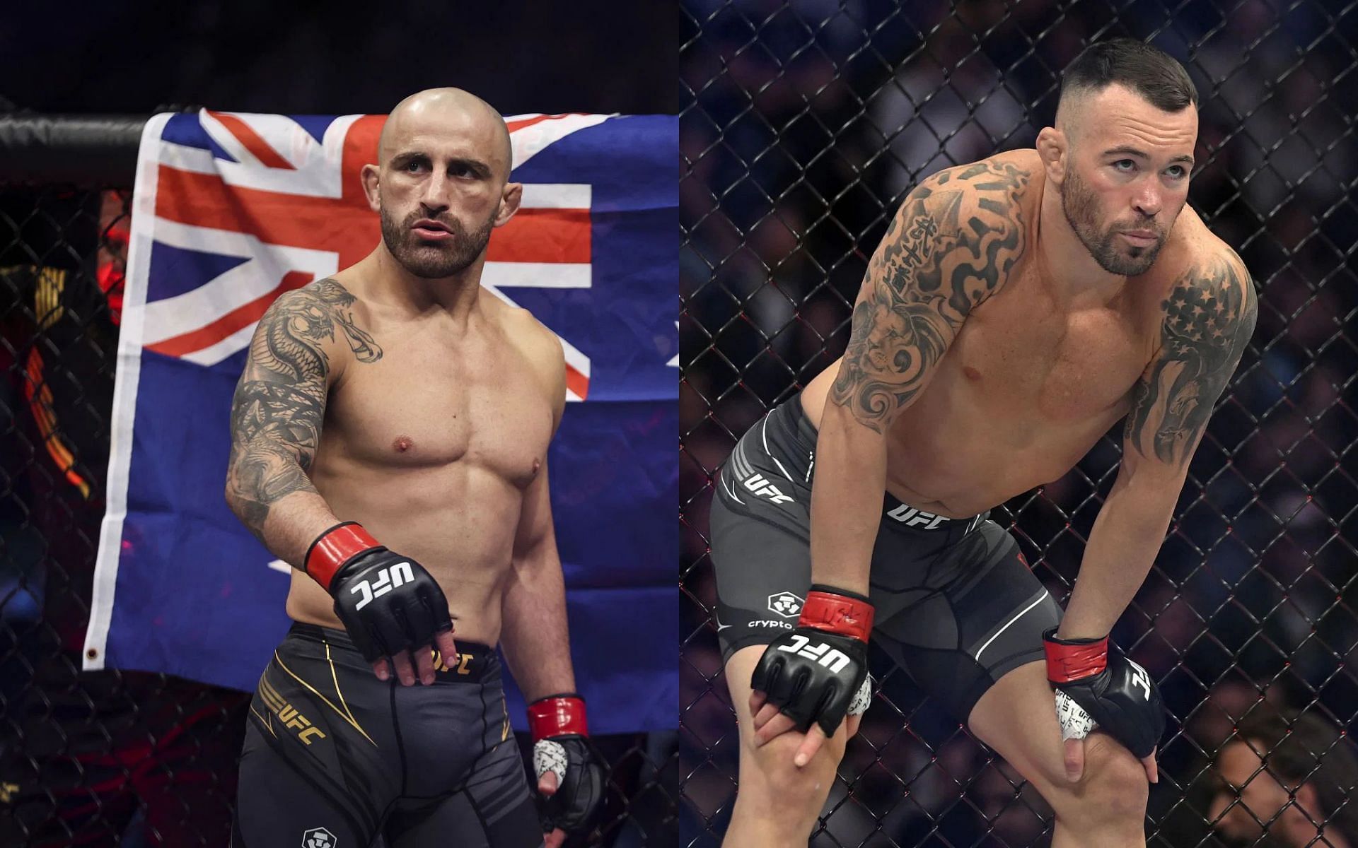Alexander Volkanovski (left) does not mind moving up two weight classes to take on Colby Covington (right) [Images courtesy of Getty]