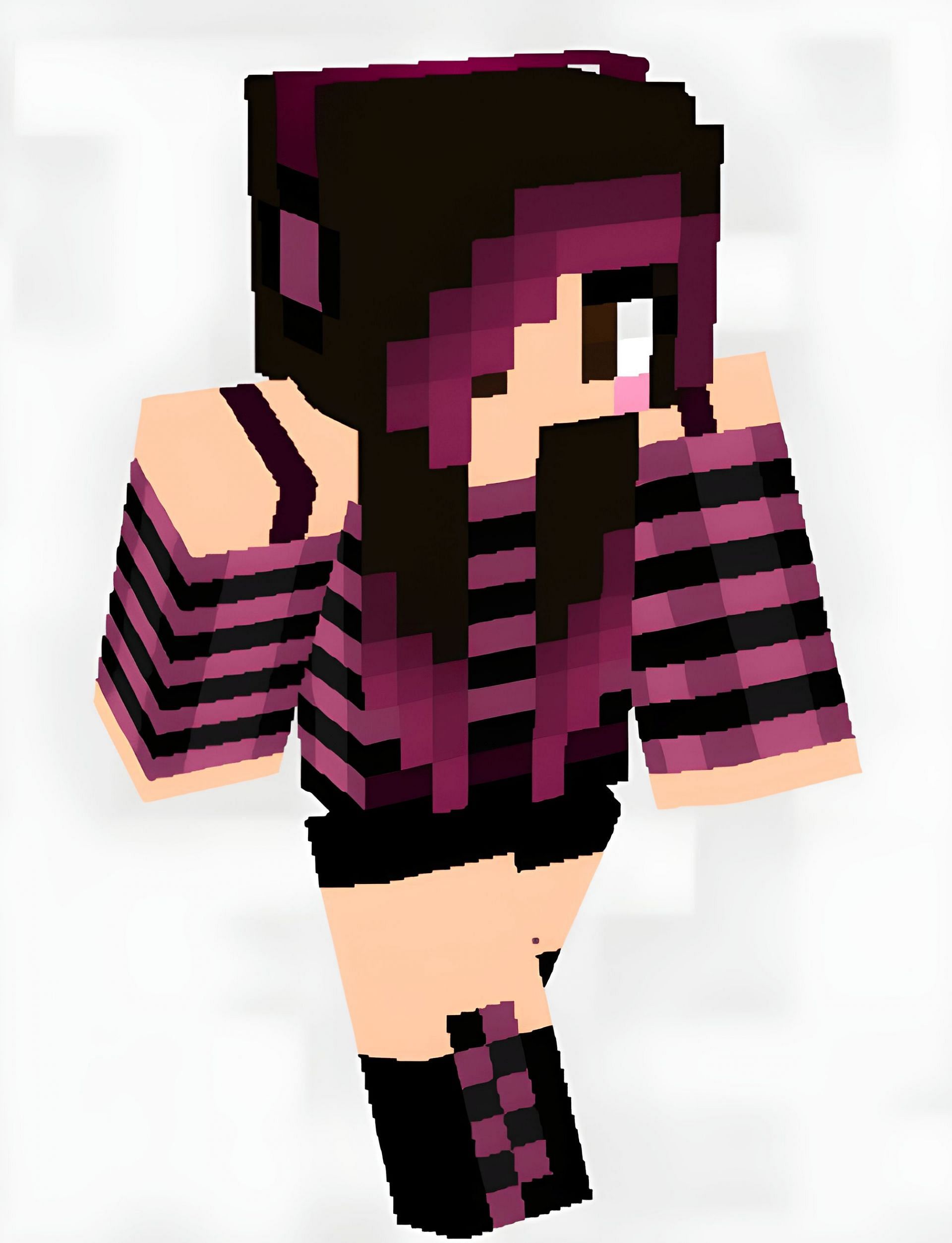 Purple Gamer Girl skin (Image via SkinsMC)