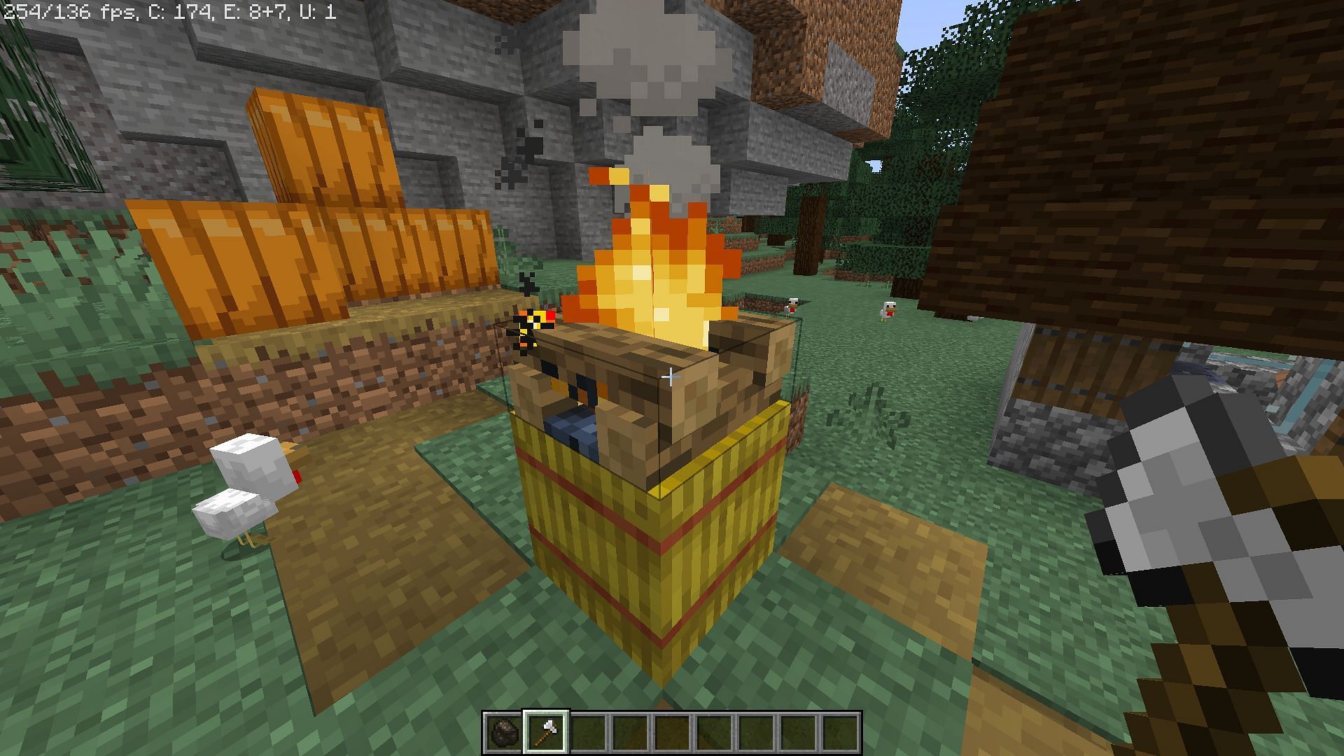 It can also be obtained by breaking campfires without silk touch (Image via Minecraft)