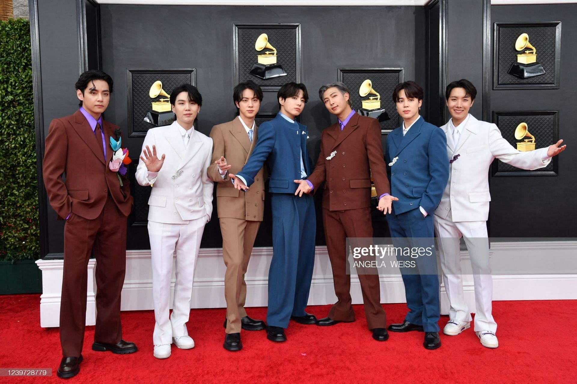 BTS at the Grammys 2022 (Image via Getty)
