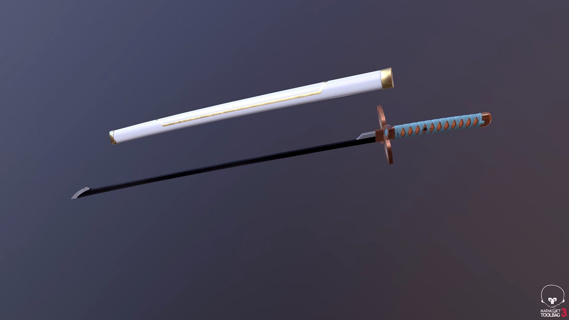 Shinobu&#039;s Sword (Image via r/blender/Reddit)