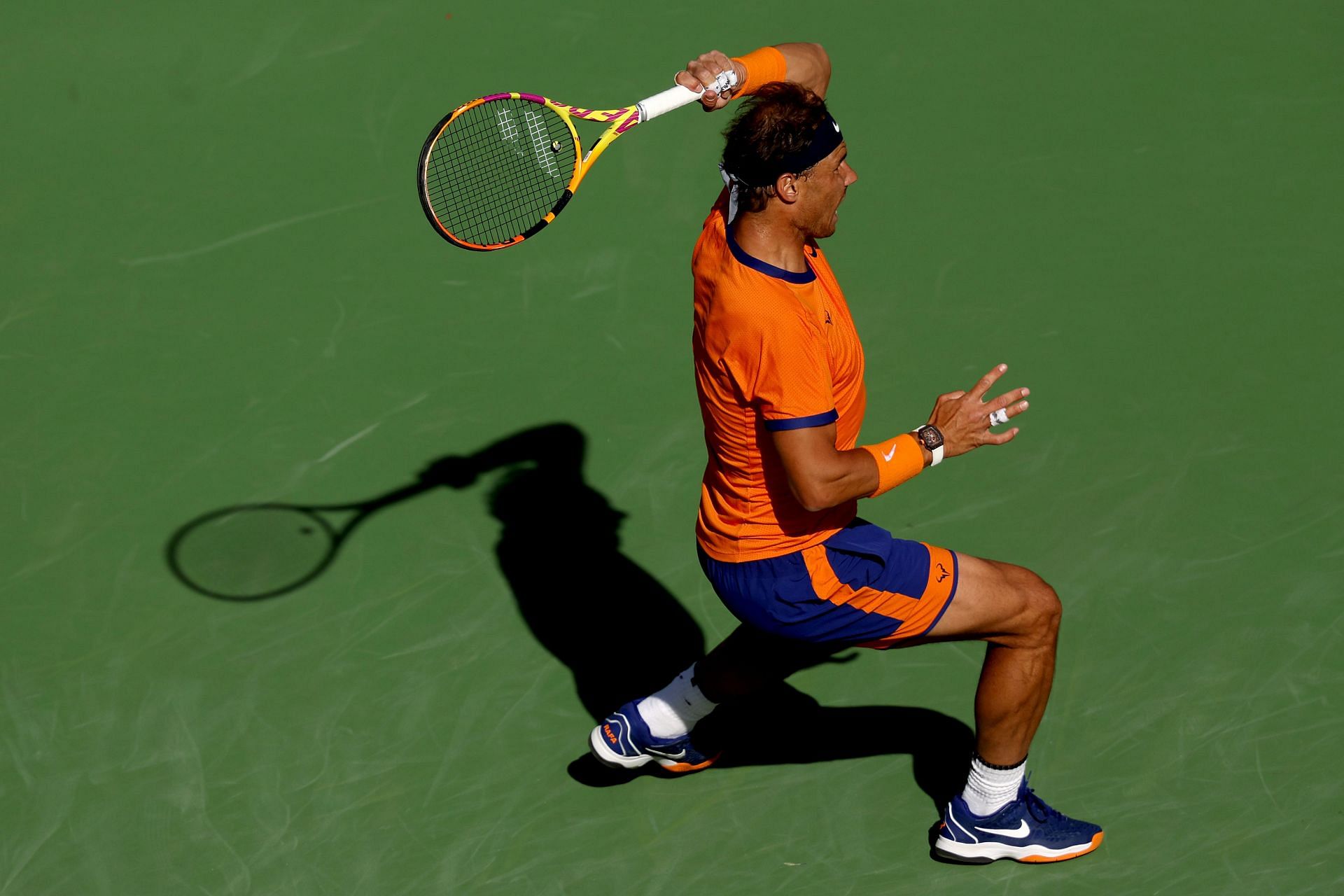 Nadal in action at the Indian Wells Open