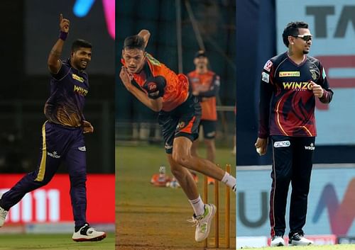 Predicting the three highest wicket-takers for tonight's IPL 2022 clash between SRH and KKR (Picture Credits: IPL; Instagram/Marco Jansen; IPL).