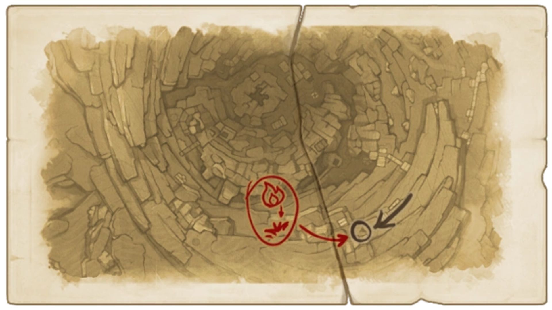 Complete picture after completing the Treasure map (Image via Genshin Impact)