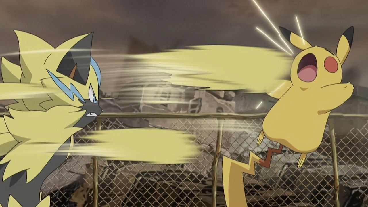 Zeraora using Close Combat in the Power of Us movie (Image via The Pokemon Company)