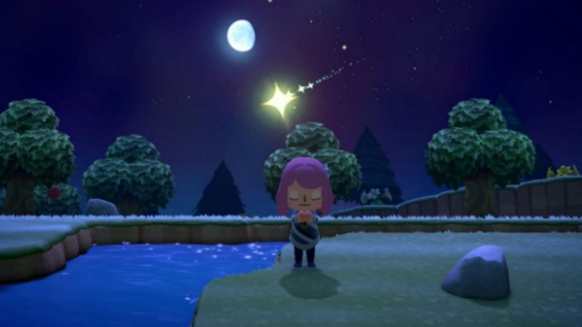 Why players wish on shooting stars in Animal Crossing: New Horizons explained (Image via AlfinTech Computer)