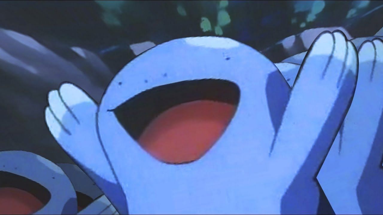 Quagsire as it appears in the anime (Image via The Pokemon Company)