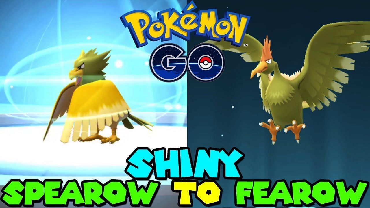 Shiny Spearow and Fearow as they appear in Pokemon GO (Image via Niantic/RaZzi on YouTube)