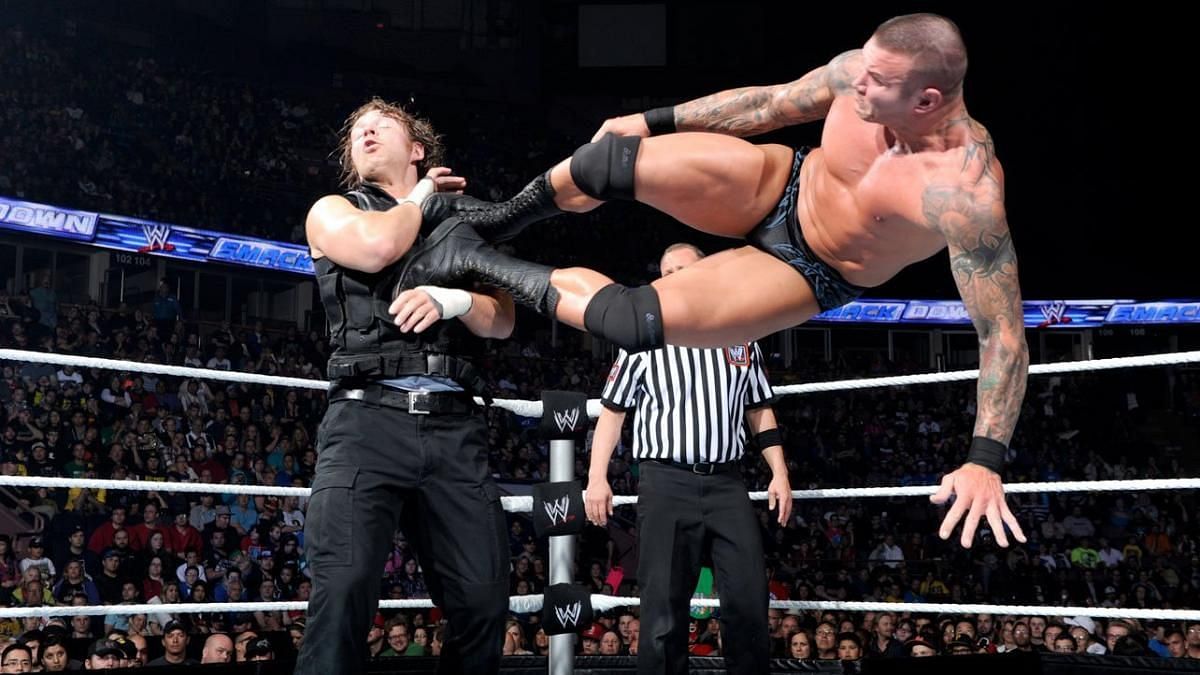 Orton&#039;s dropkick is an impressive sight to witness