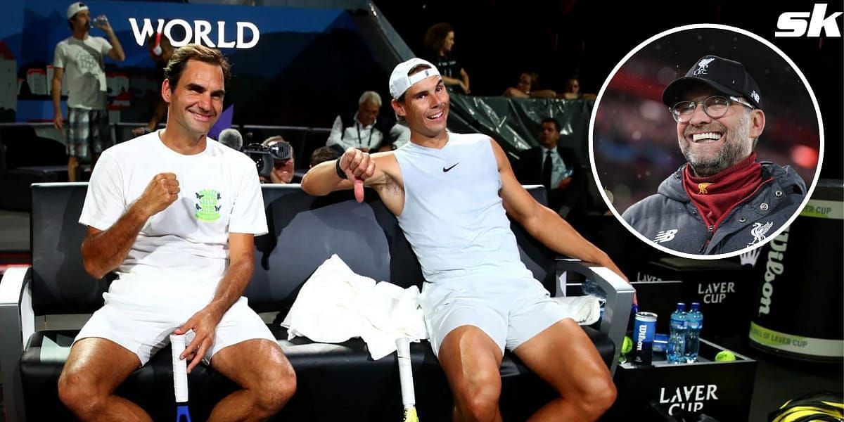 Jurgen Klopp [inset] recently used the example of the Federer-Nadal rivalry to highlight the importance of rivalries in sport.