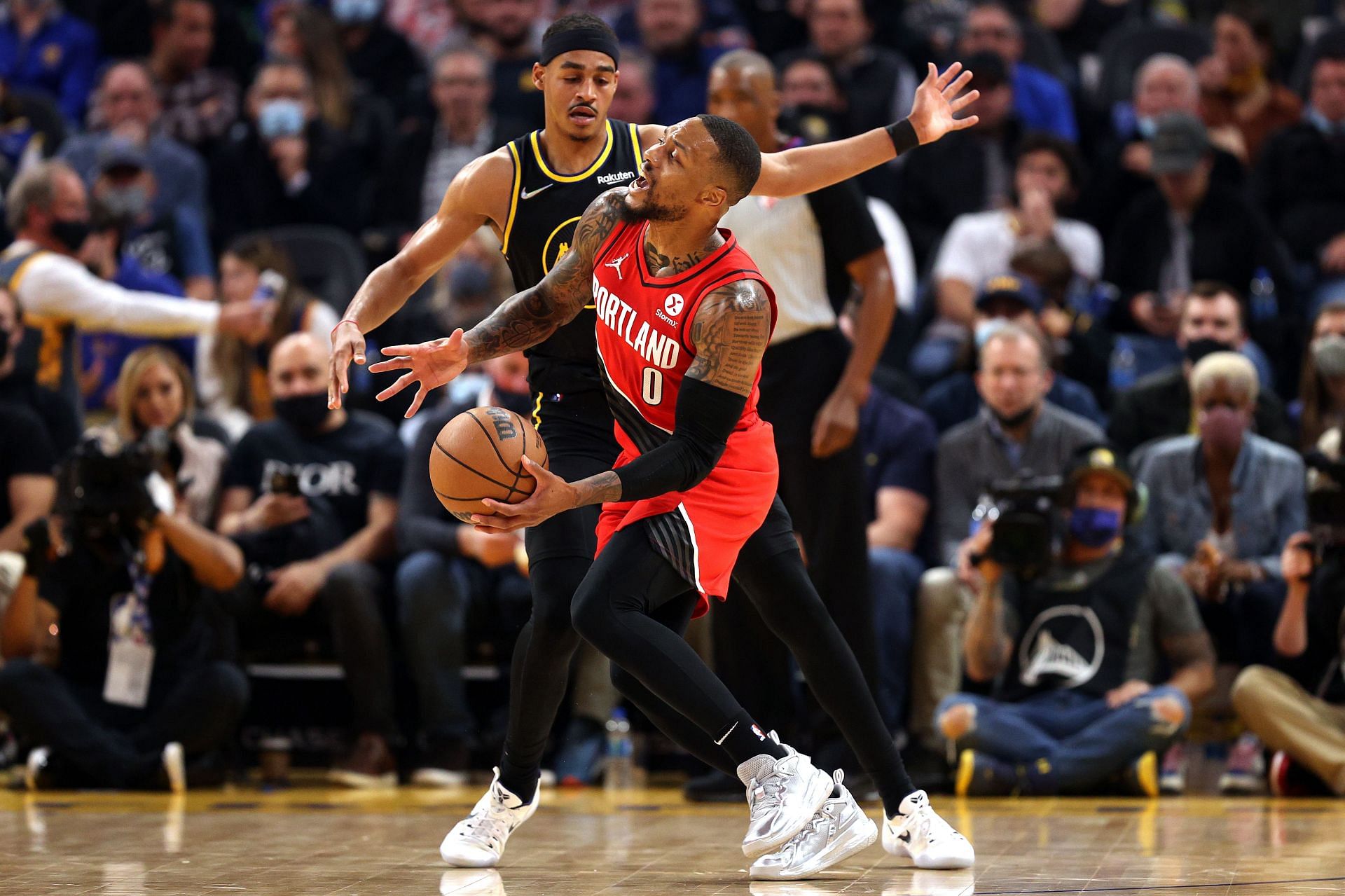 Poole and Lillard facing off at Chase Center in 2021