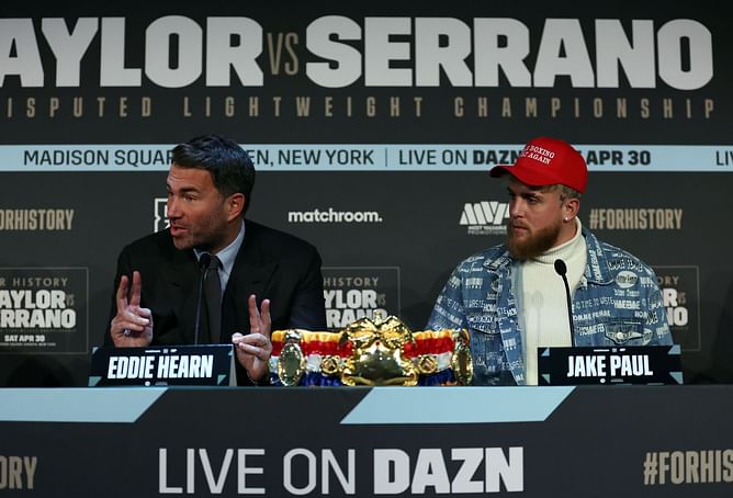 "Not in a million years" - Eddie Hearn shoots down talk of Jake Paul being a good boxer