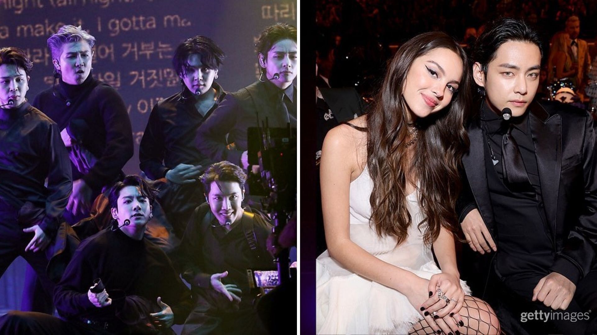 Fans excited over V&#039;s interaction with Olivia Rodrigo (Image via Instagram/gettyentertainment)