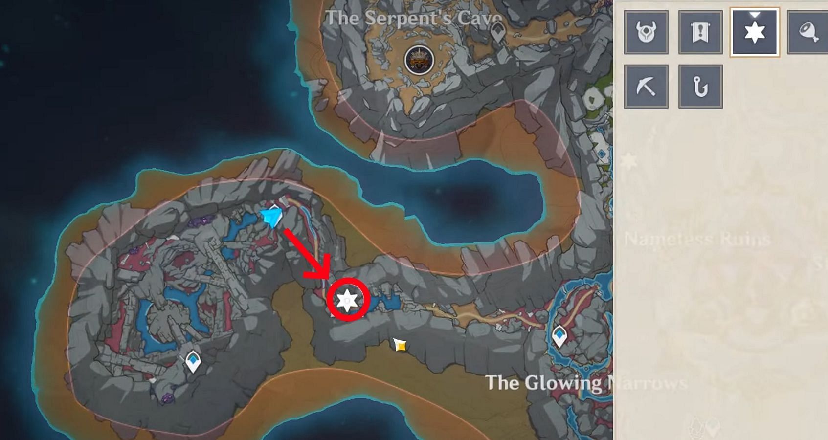 This one is on the southwestern side of The Glowing Narrows (Image via WoW Quests)