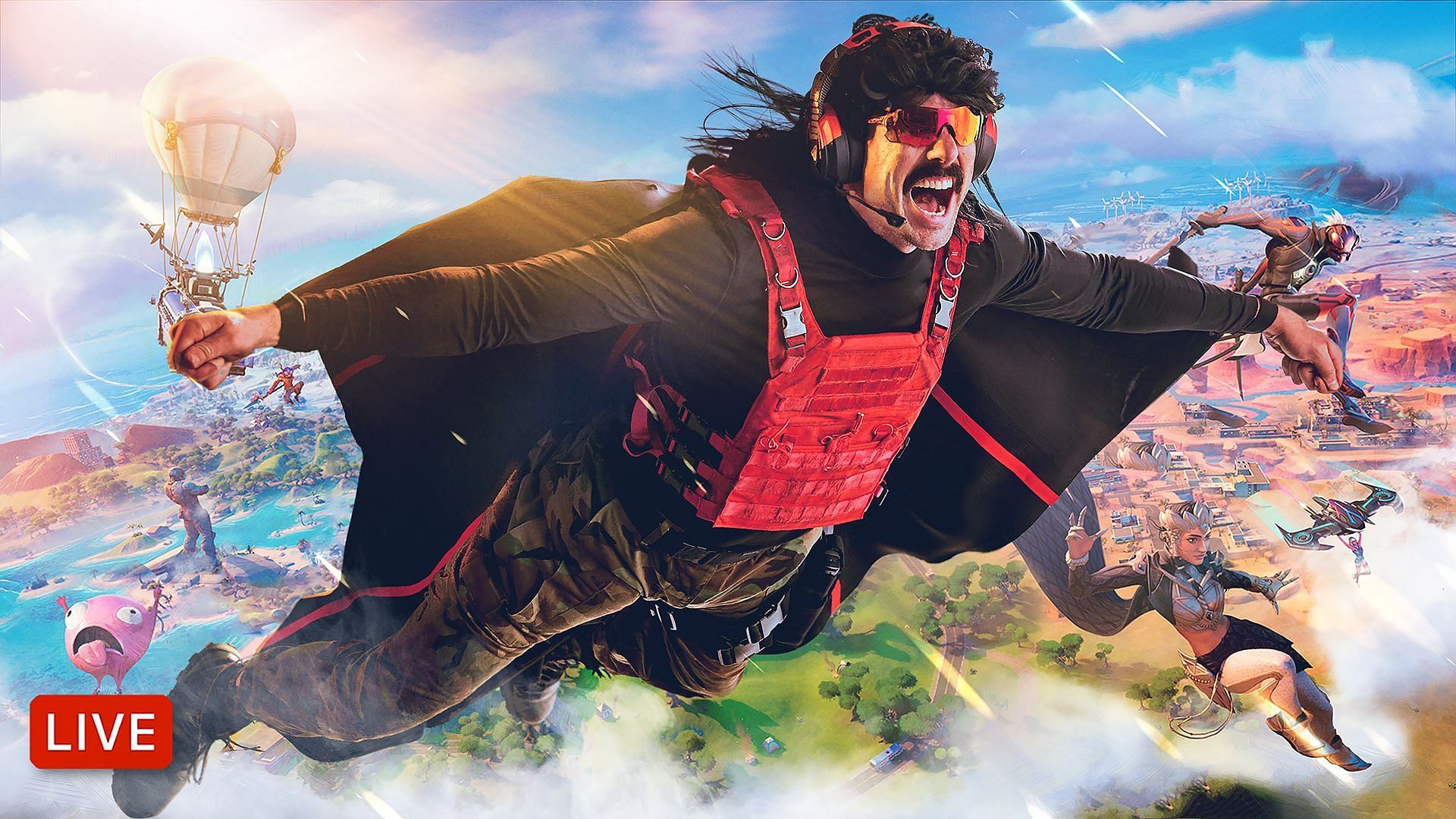Dr DisRespect wins a game of Fortnite Squads with a team of random kids (Image via Dr DisRespect/Twitter)
