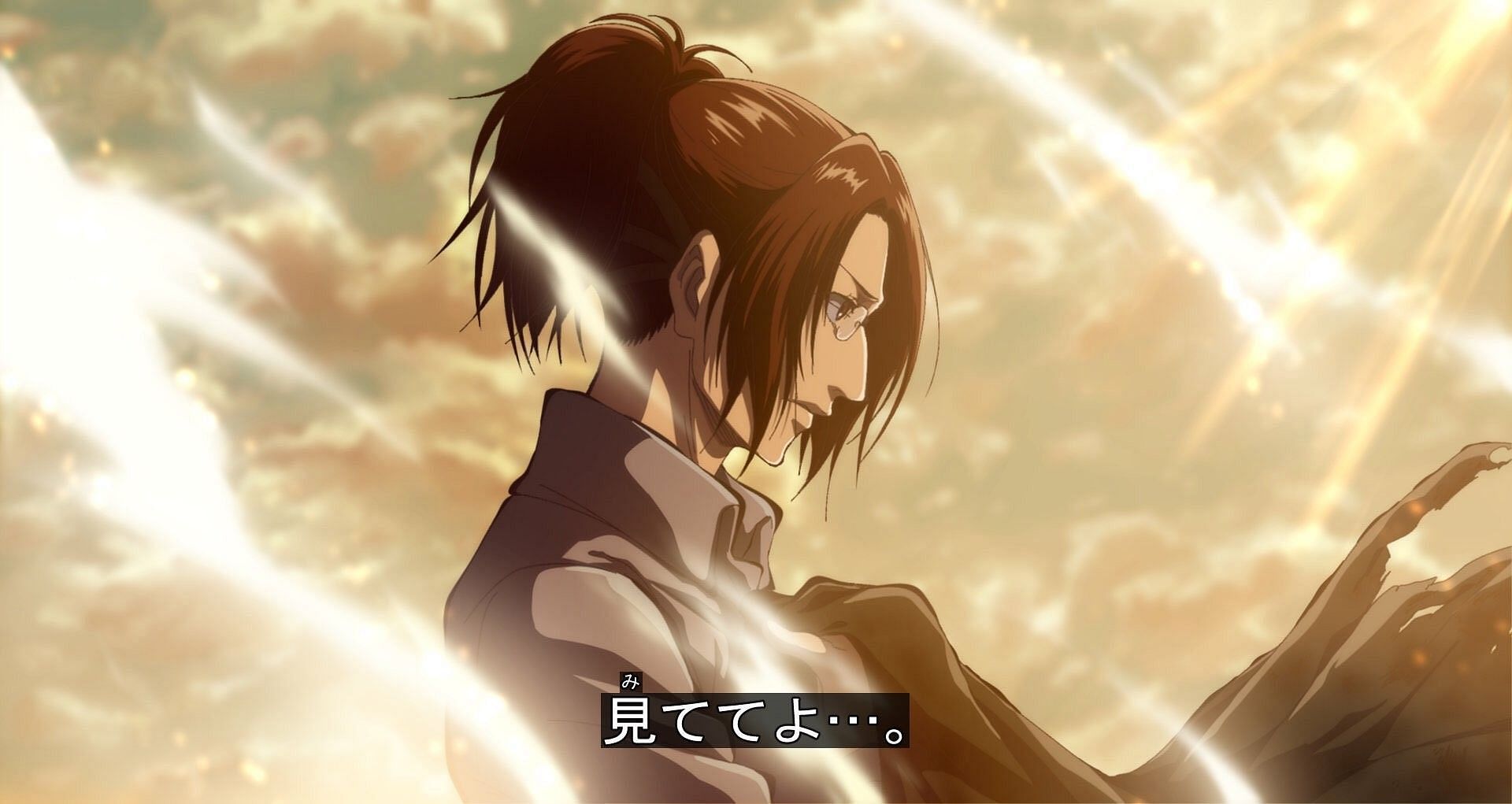 Hange Zoe in Attack on Titan (Image via Studio Pierrot)