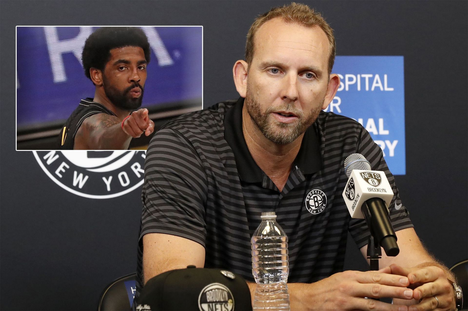 Brooklyn Nets general manager Sean Marks and Kyrie Irving will have some interesting conversations before next season starts. [Photo: New York Post]