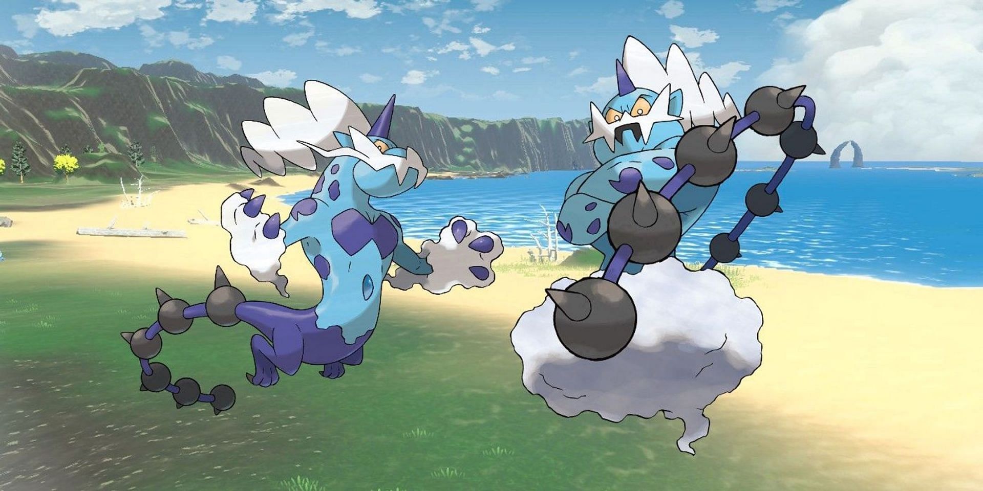 Official artwork for Thundurus both Incarnate and Therian used throughout the franchise (Image via The Pokemon Company/Screen Rant)