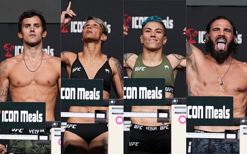 (From left to right) Claudio Puelles, Amanda Lemos, Jessica Andrade and Clay Guida  [Image courtesy: @ufc via Instagram]