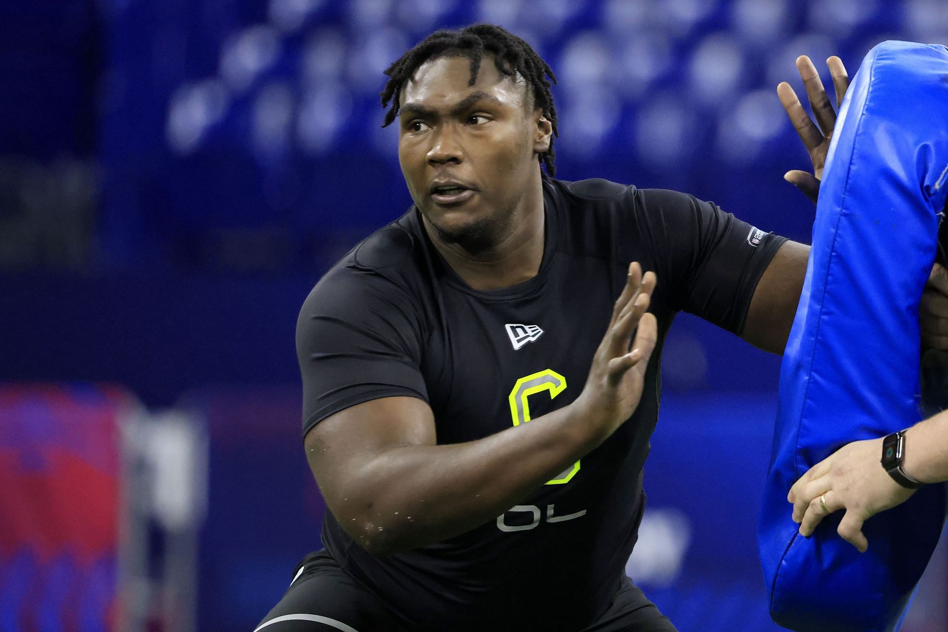 Charles Cross at the NFL Combine