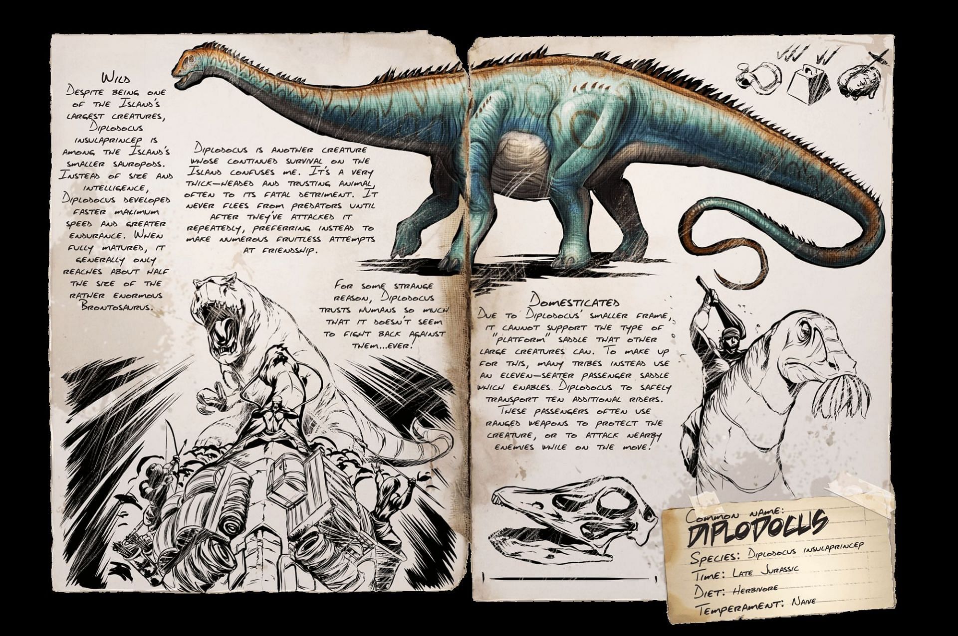 Diplodocus, Lost Island (Image via ARK fandom)