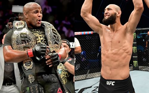 Daniel Cormier (left) and Khamzat Chimaev (right) (Images via Getty)